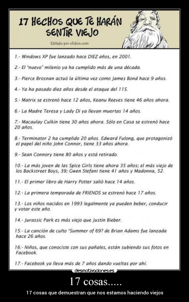 17 cosas..... - 17 cosas que demuestran que nos estamos haciendo viejos