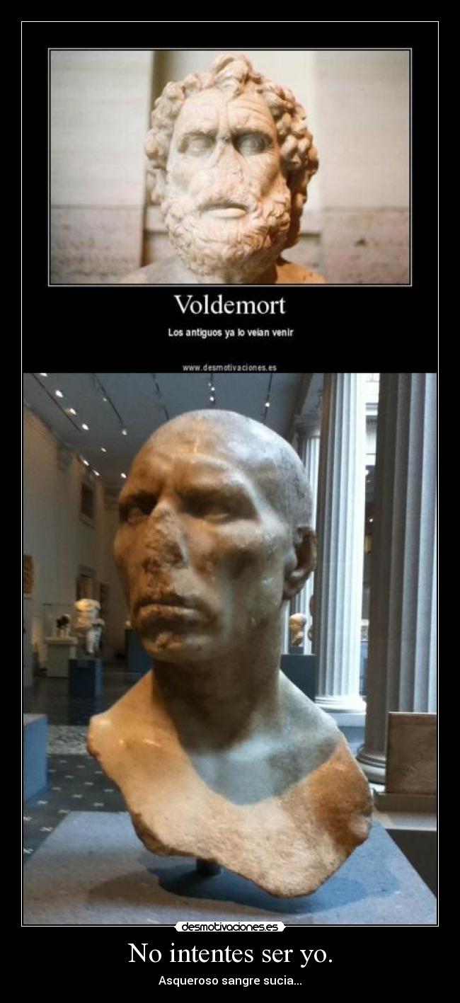 carteles voldemort harry potter museo estatua desmotivaciones