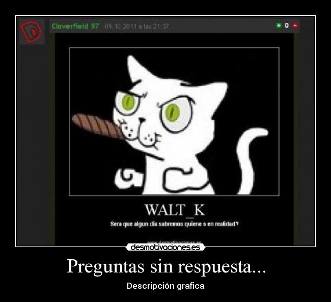 Preguntas sin respuesta... - Descripción grafica