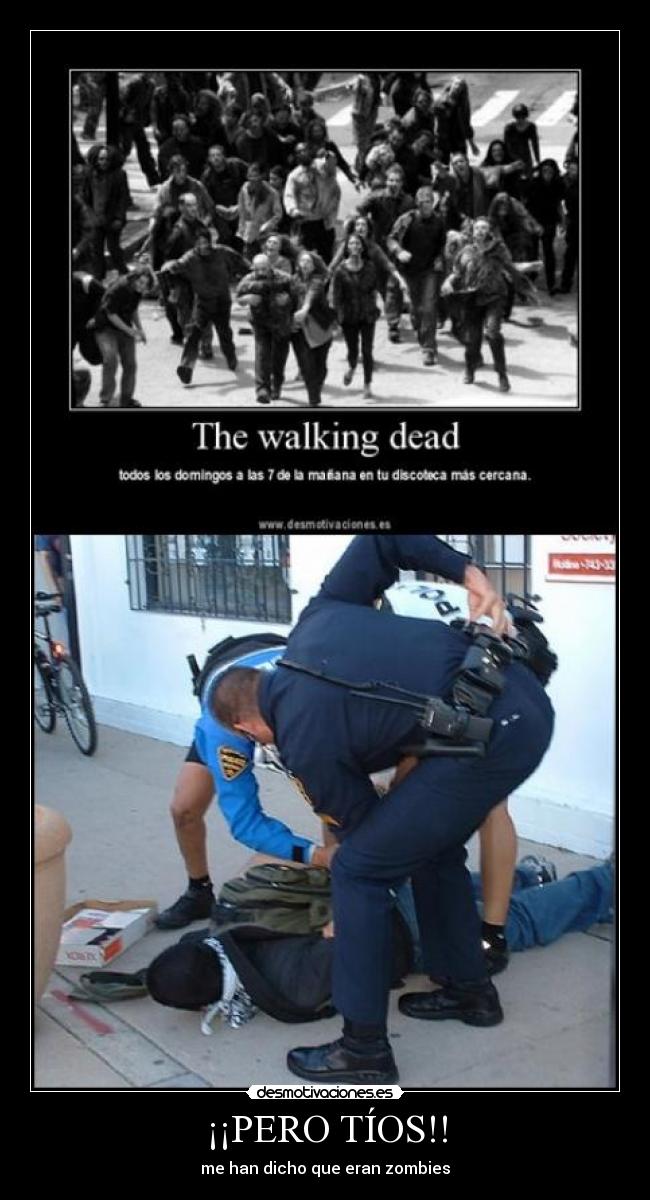 carteles chiste walking dead zombies desmotivaciones