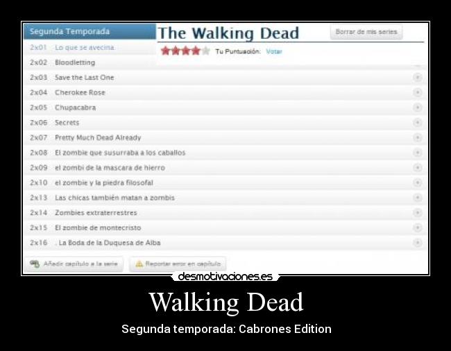 Walking Dead - Segunda temporada: Cabrones Edition