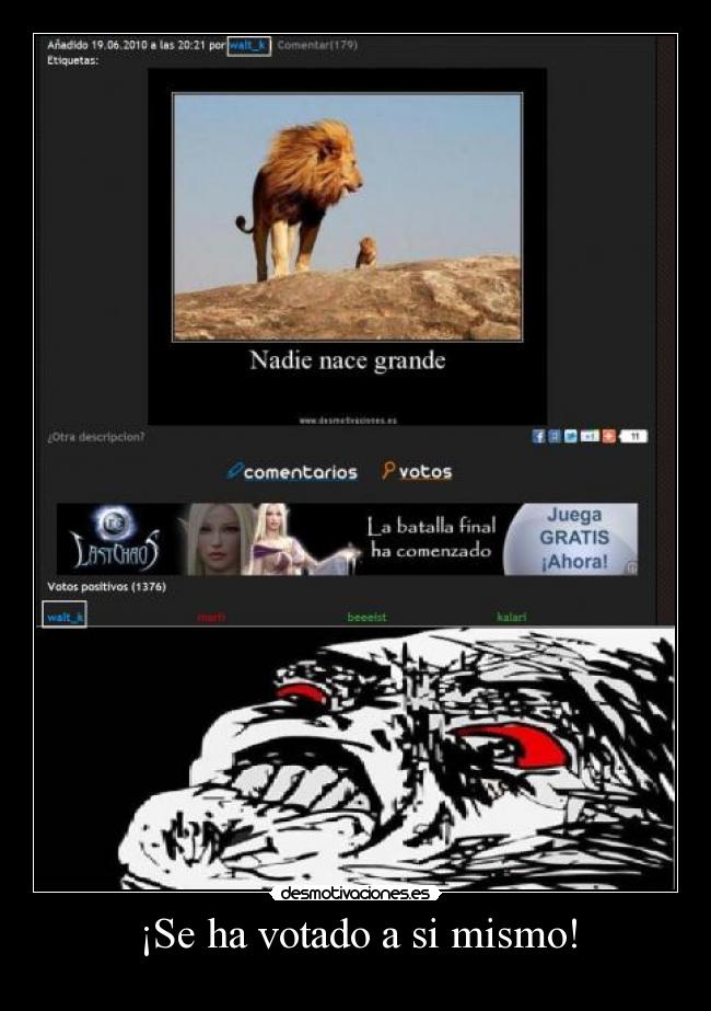 ¡Se ha votado a si mismo! - 