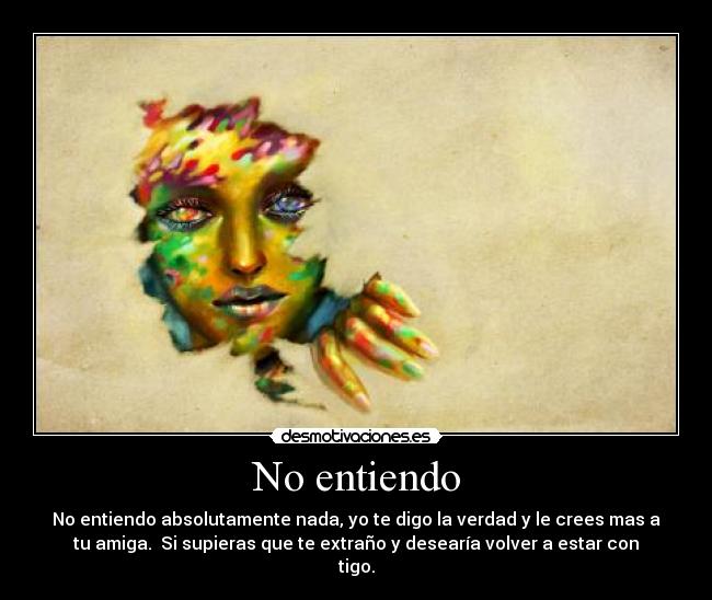 No entiendo - 