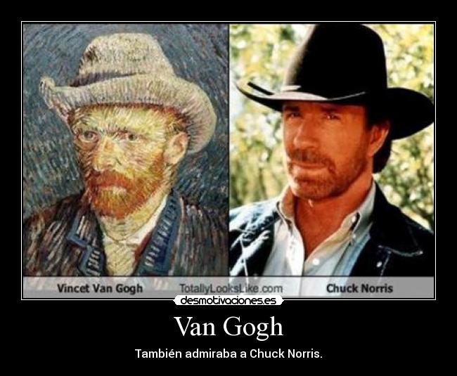 carteles chuck norris van gogh lalala que que tags mas poner desmotivaciones