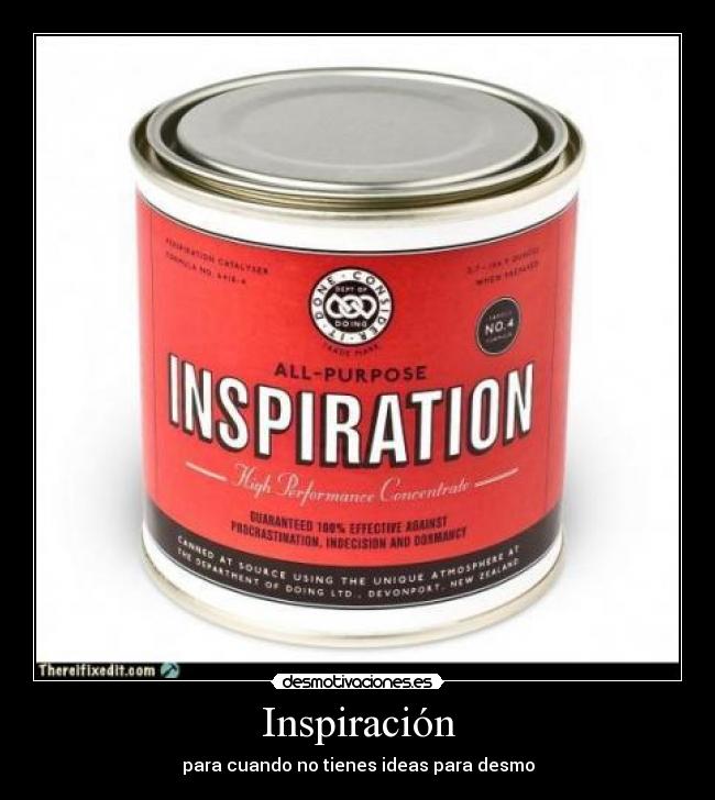 Inspiración - para cuando no tienes ideas para desmo