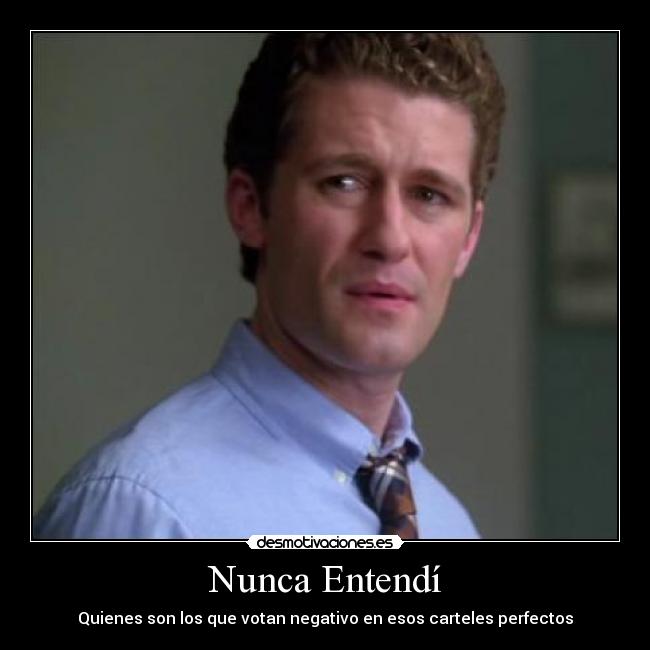 Nunca Entendí - Quienes son los que votan negativo en esos carteles perfectos
