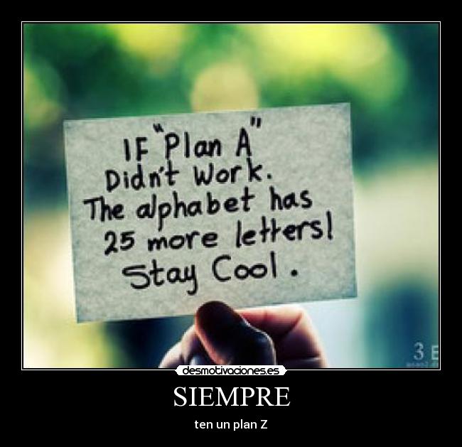 SIEMPRE - ten un plan Z