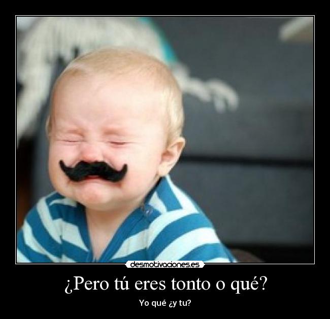 ¿Pero tú eres tonto o qué? - 