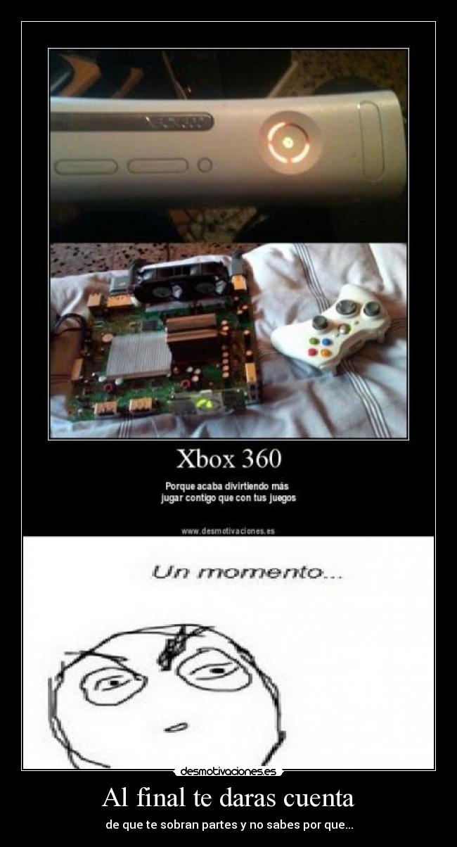 Al final te daras cuenta - de que te sobran partes y no sabes por que...