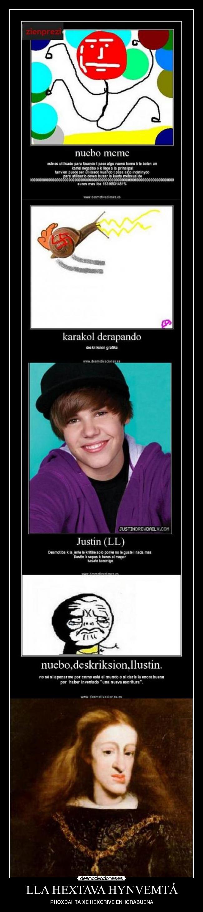 LLA HEXTAVA HYNVEMTÁ - PHOXDAHTA XE HEXCRIVE ENHORABUENA