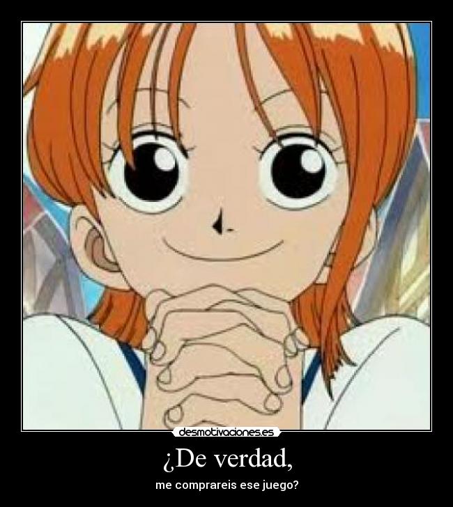 carteles one piece nami toda ilusionada xdd adoro one pieceee encantaaa desmotivaciones