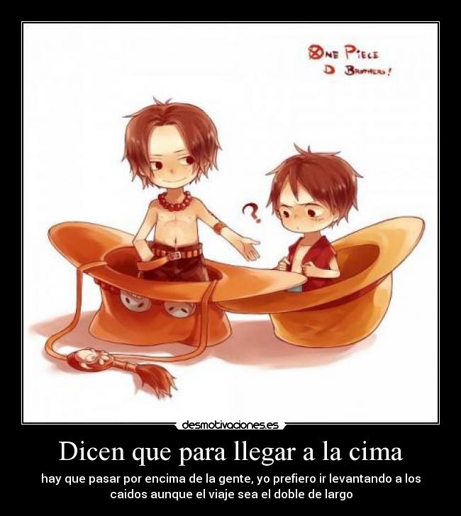 Dicen que para llegar a la cima -