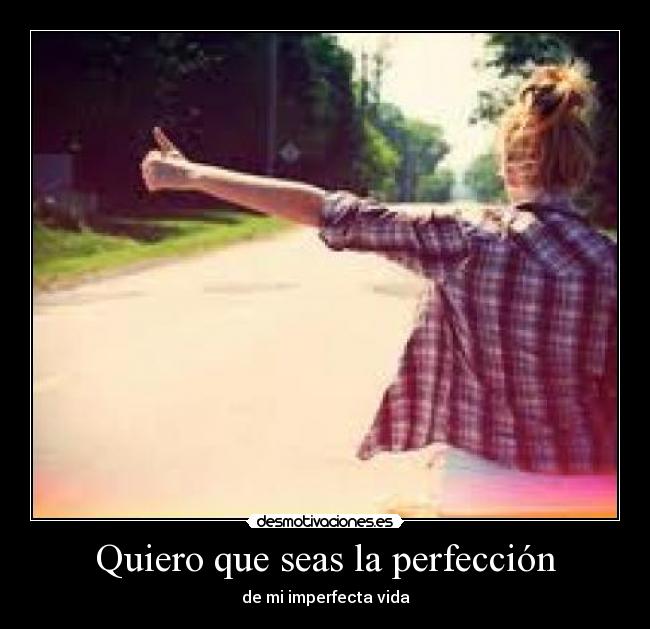 Quiero que seas la perfección - 