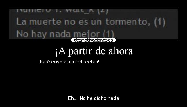 ¡A partir de ahora - 