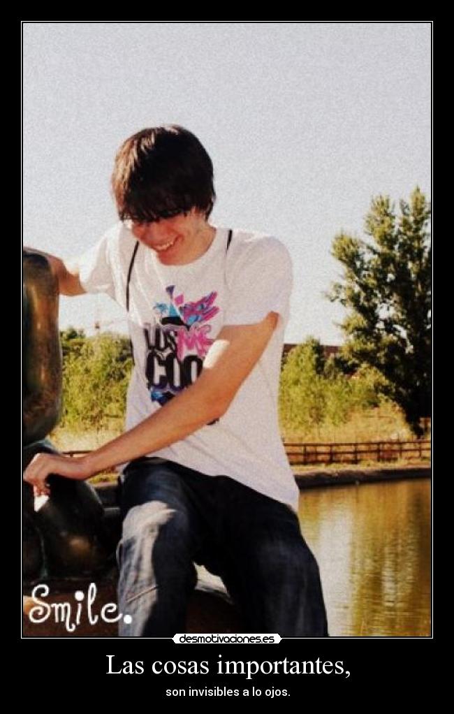 Las cosas importantes, - son invisibles a lo ojos.