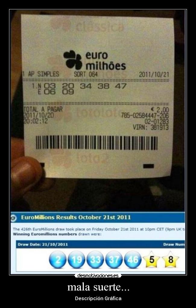 mala suerte... - 