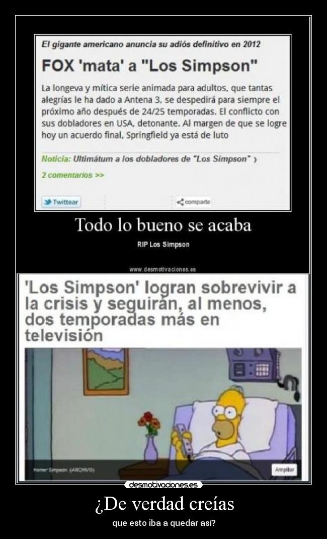 ¿De verdad creías -