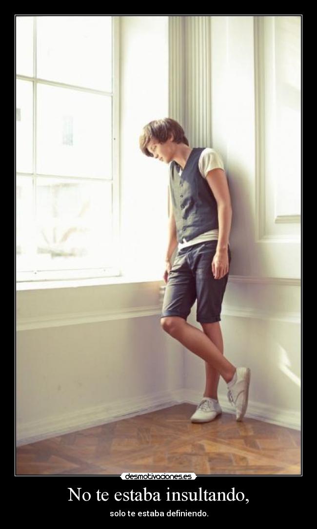 No te estaba insultando, - solo te estaba definiendo.