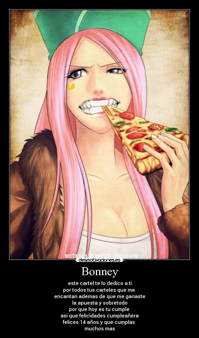 carteles mugiwarax one piece bonney sara este cartel para por diste cuenta por tus anitos desmotivaciones