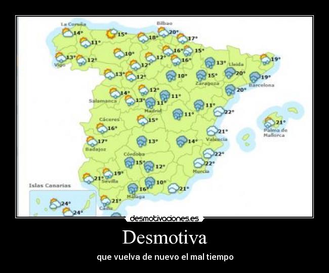Desmotiva - que vuelva de nuevo el mal tiempo