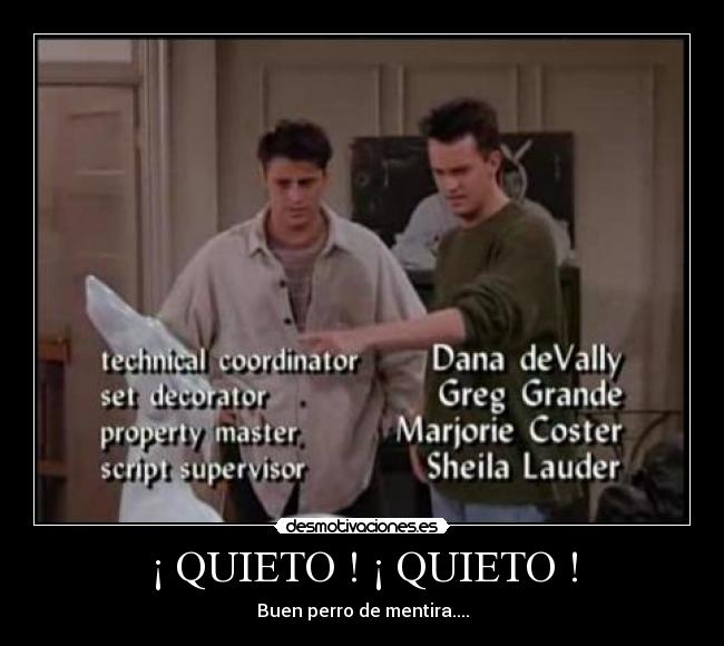 ¡ QUIETO ! ¡ QUIETO ! - Buen perro de mentira....