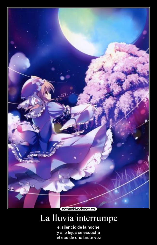 La lluvia interrumpe -
