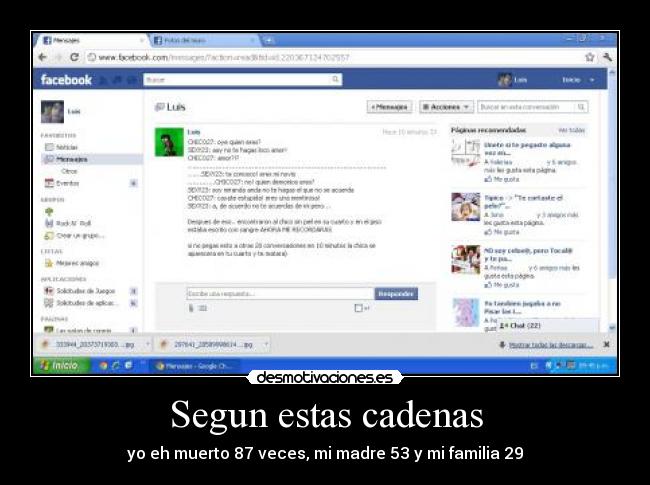Segun estas cadenas -