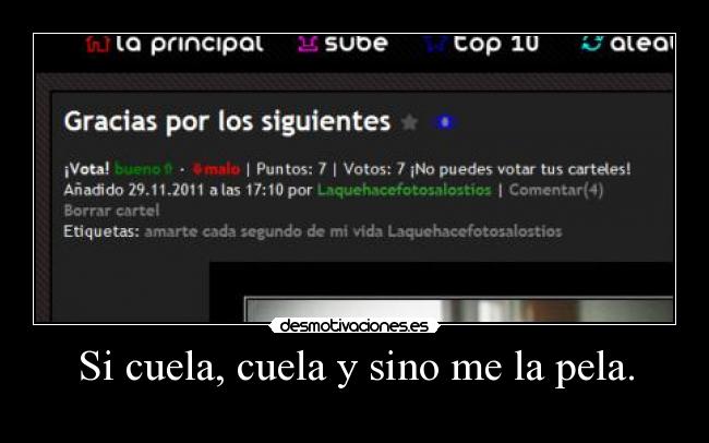 Si cuela, cuela y sino me la pela. -