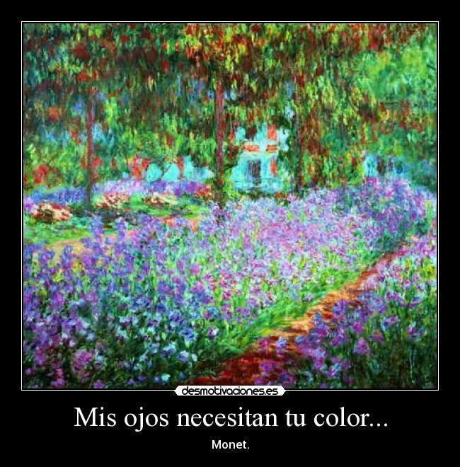 Mis ojos necesitan tu color... - Monet.