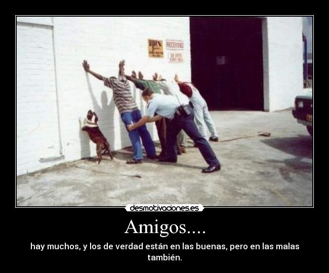 Amigos.... - hay muchos, y los de verdad están en las buenas, pero en las malas también.