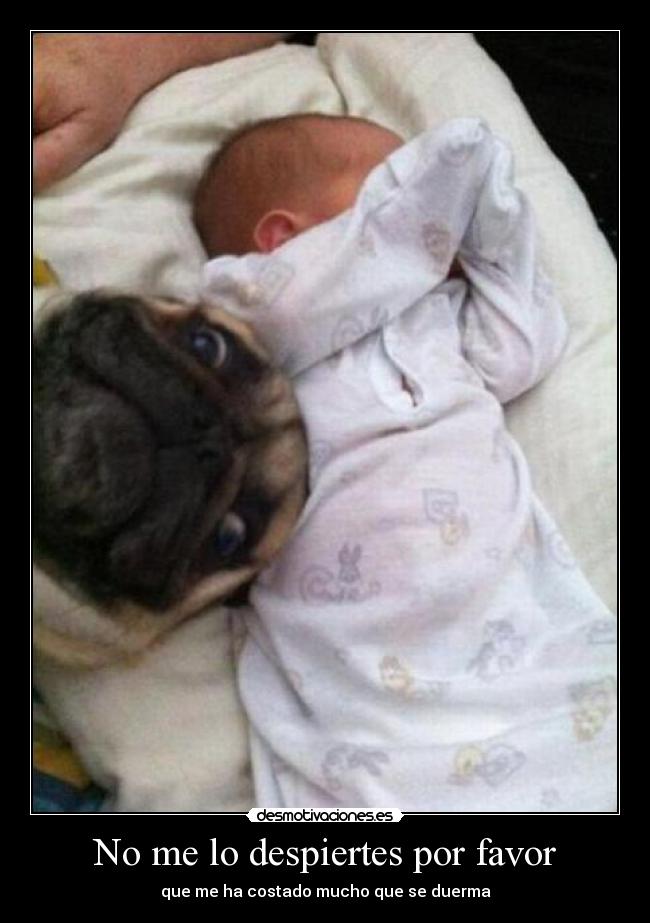 No me lo despiertes por favor - que me ha costado mucho que se duerma