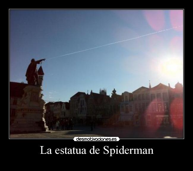 La estatua de Spiderman -