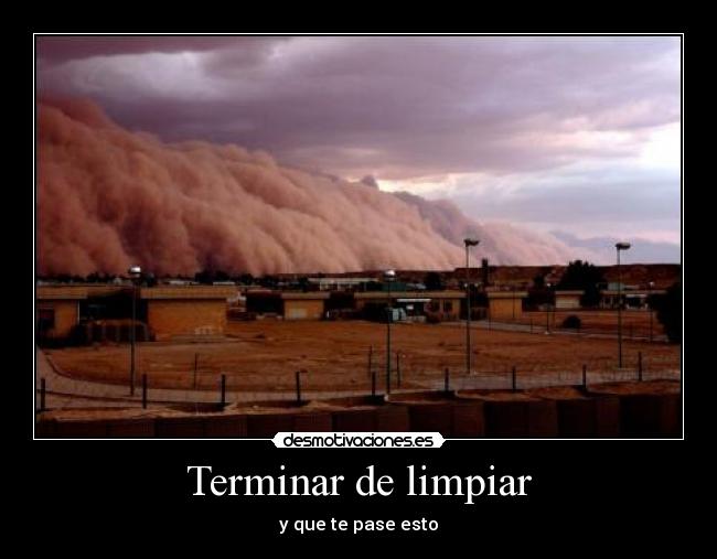 Terminar de limpiar -