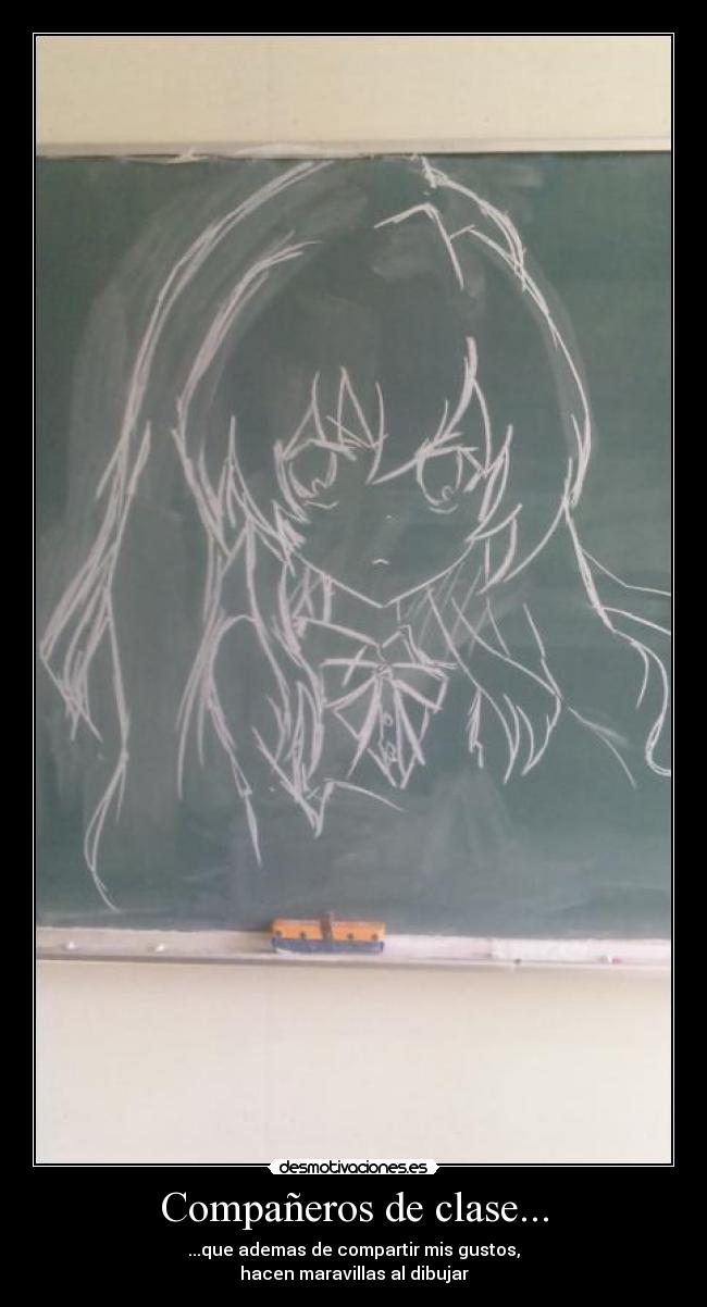 carteles anime manga taiga toradora pizarron dibujo gis eto sangre desmotivaciones