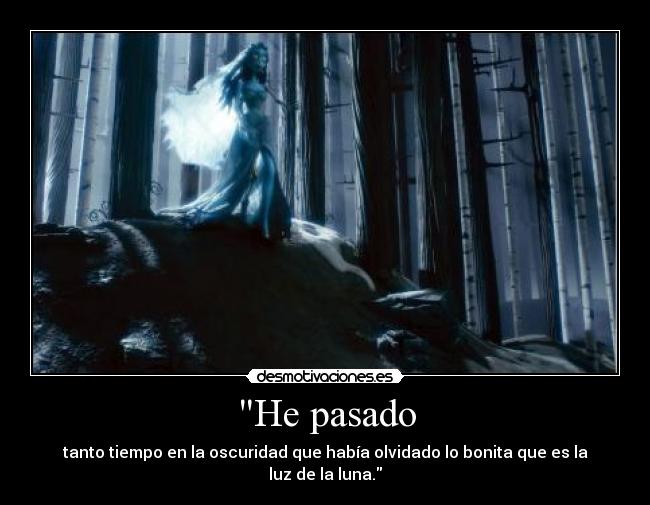 He pasado - tanto tiempo en la oscuridad que había olvidado lo bonita que es la luz de la luna.