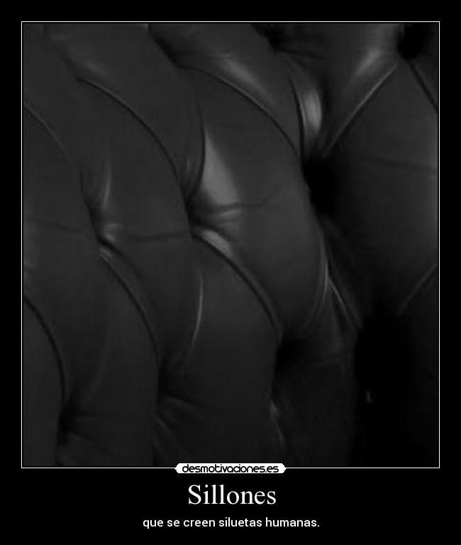 Sillones - que se creen siluetas humanas.
