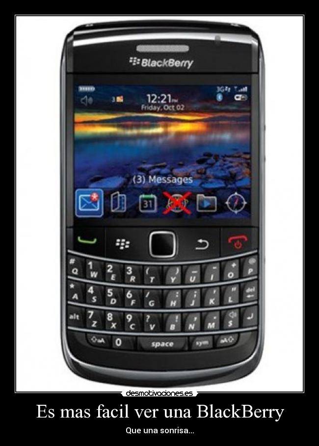 Es mas facil ver una BlackBerry - Que una sonrisa...