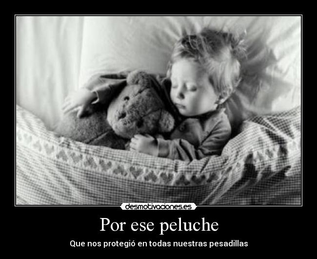 Por ese peluche - Que nos protegió en todas nuestras pesadillas