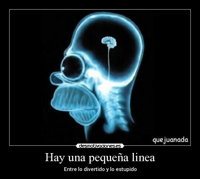 Hay una pequeña linea - Entre lo divertido y lo estupido