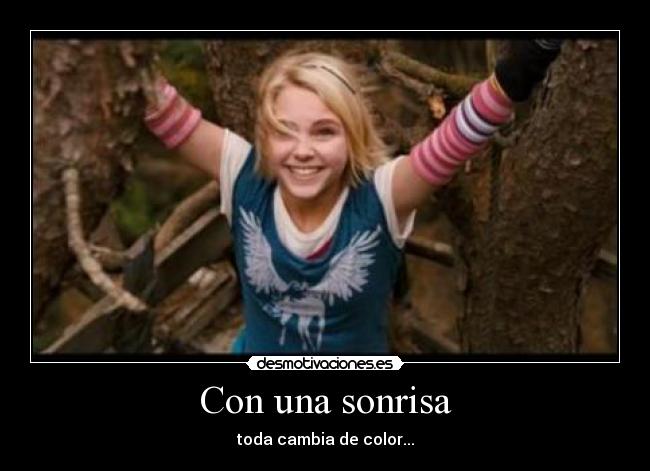 Con una sonrisa - toda cambia de color...