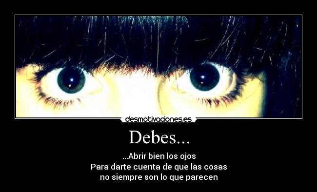 Debes... -