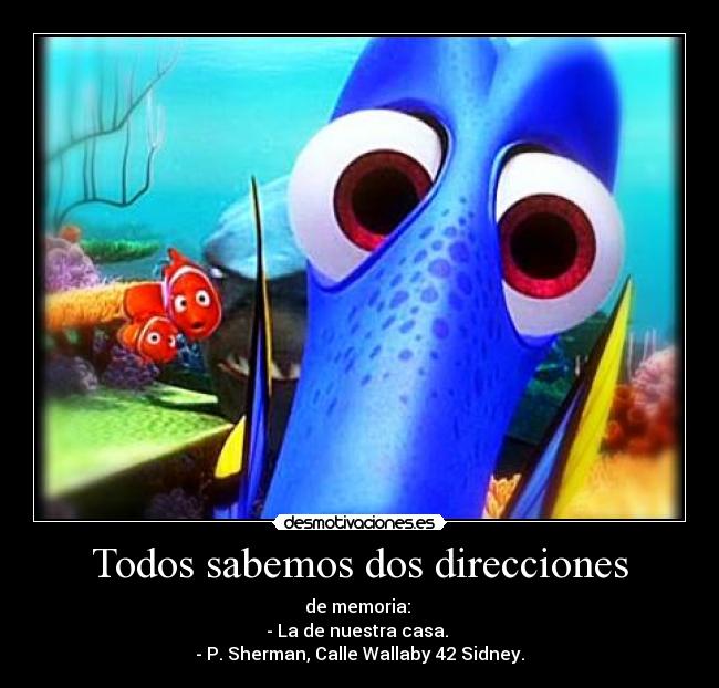 Todos sabemos dos direcciones - 