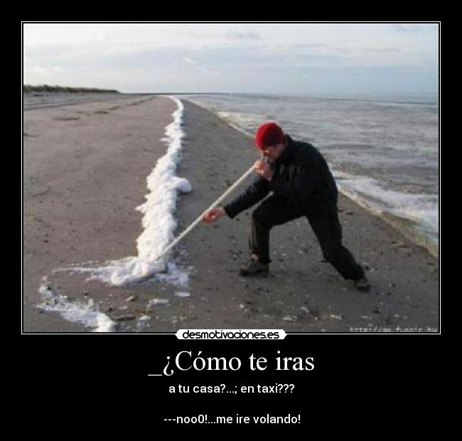 _¿Cómo te iras - a tu casa?...; en taxi???
---noo0!...me ire volando!