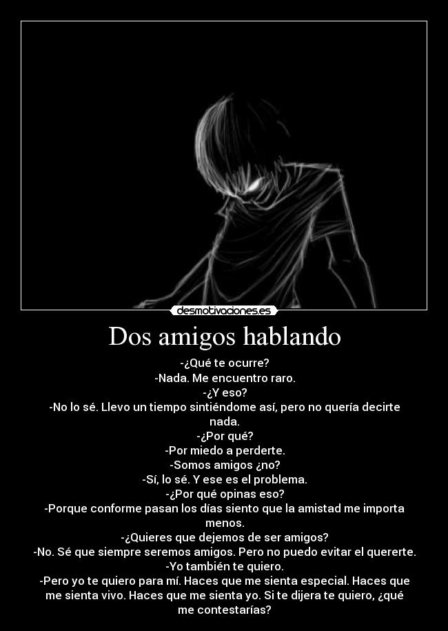 Dos amigos hablando -
