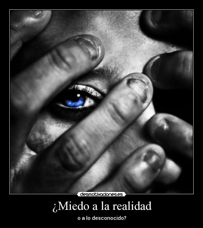 ¿Miedo a la realidad - o a lo desconocido?