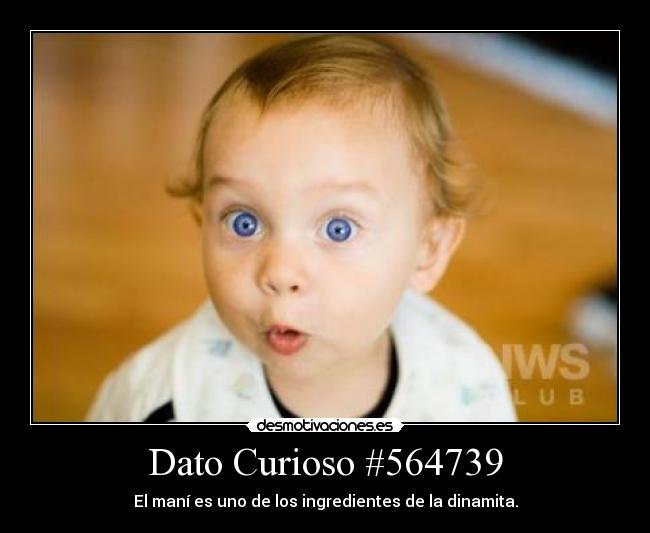 Dato Curioso #564739 - El maní es uno de los ingredientes de la dinamita.