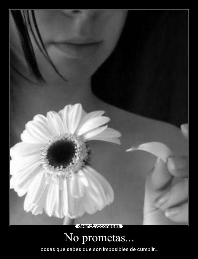 No prometas... -