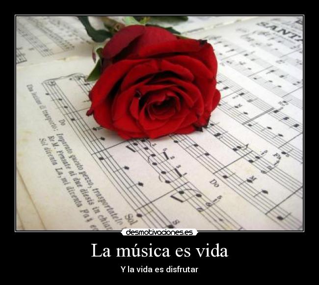 La música es vida - Y la vida es disfrutar