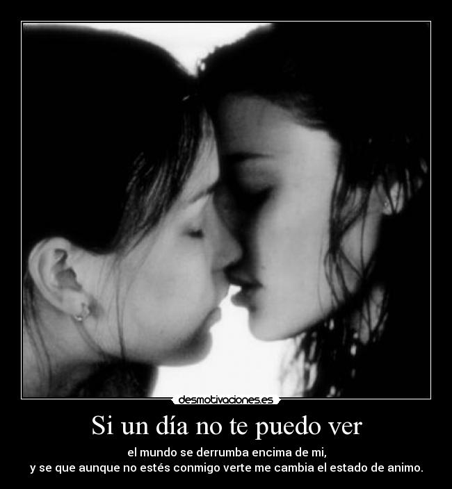 Si un día no te puedo ver - 