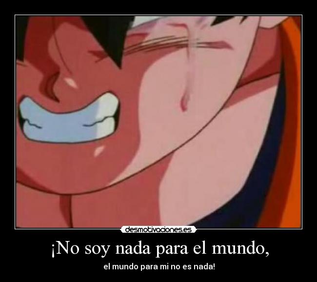 ¡No soy nada para el mundo, -